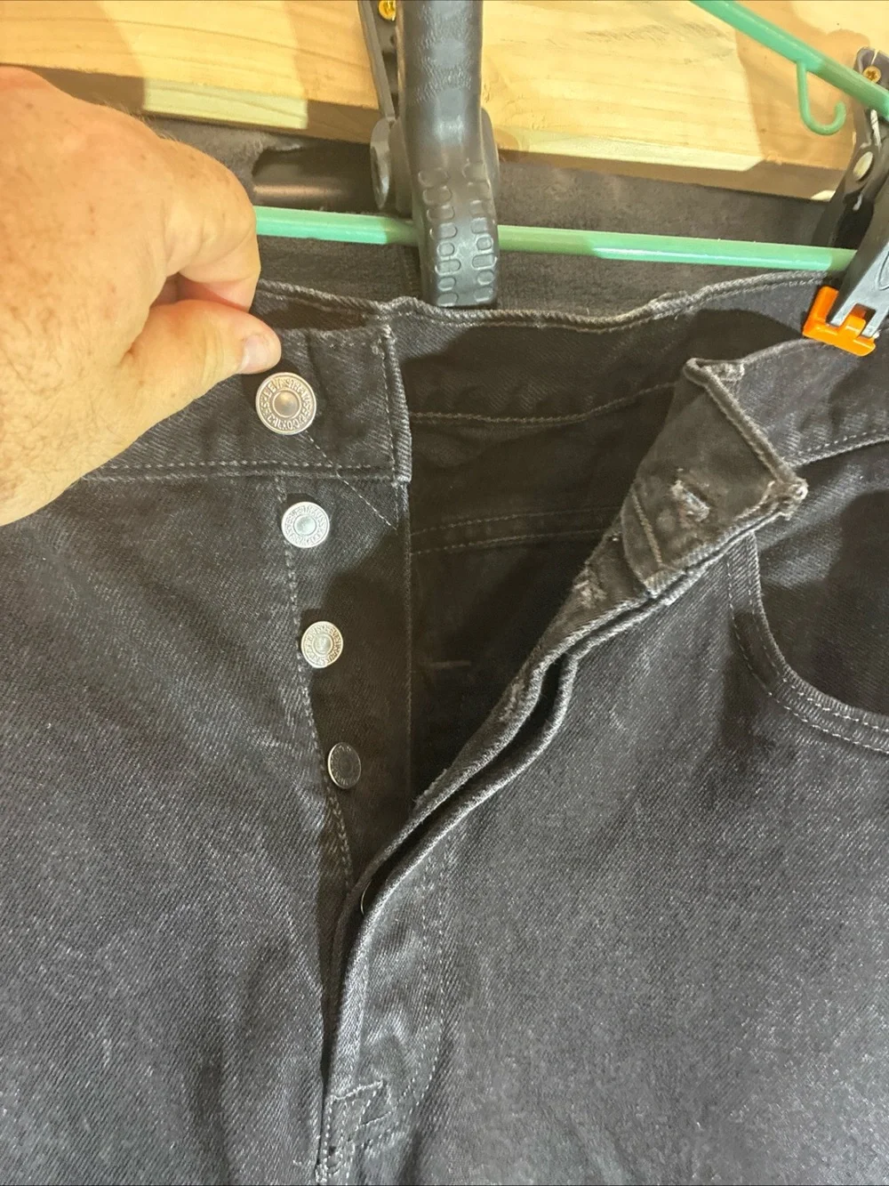 Levi's Black Straight Jeans